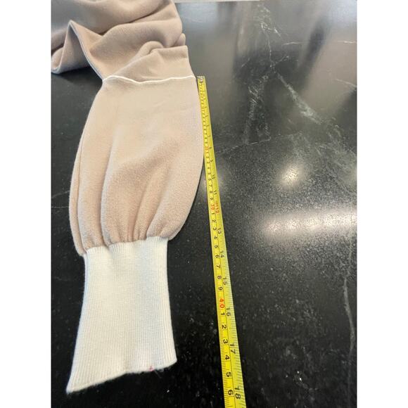 Taupe or oatmeal colored boxy knit sweater, Large - Picture 5 of 7